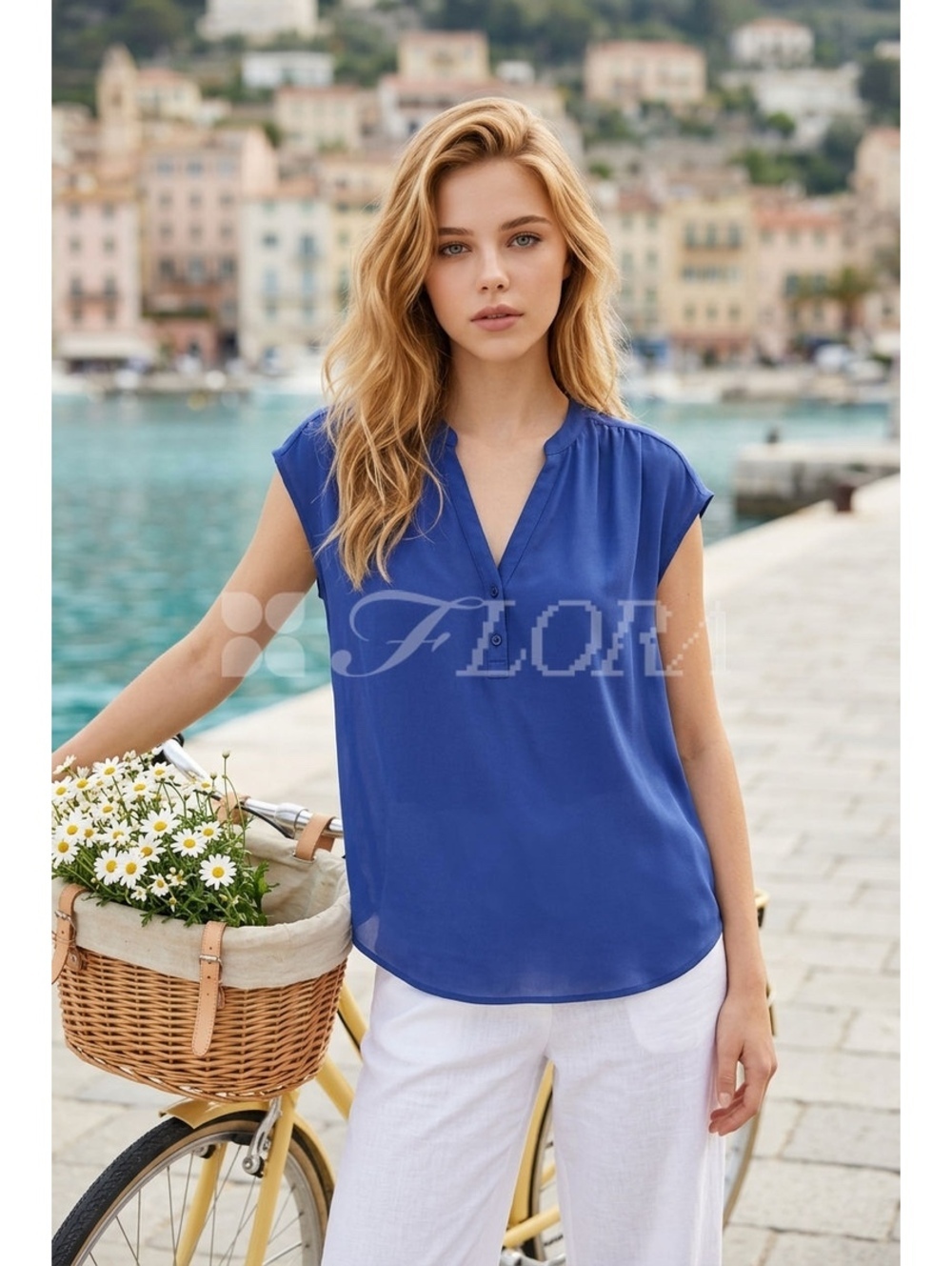 Banana Republic Women's Blue Cap Sleeve Button-Front Blouse, Size Small, New